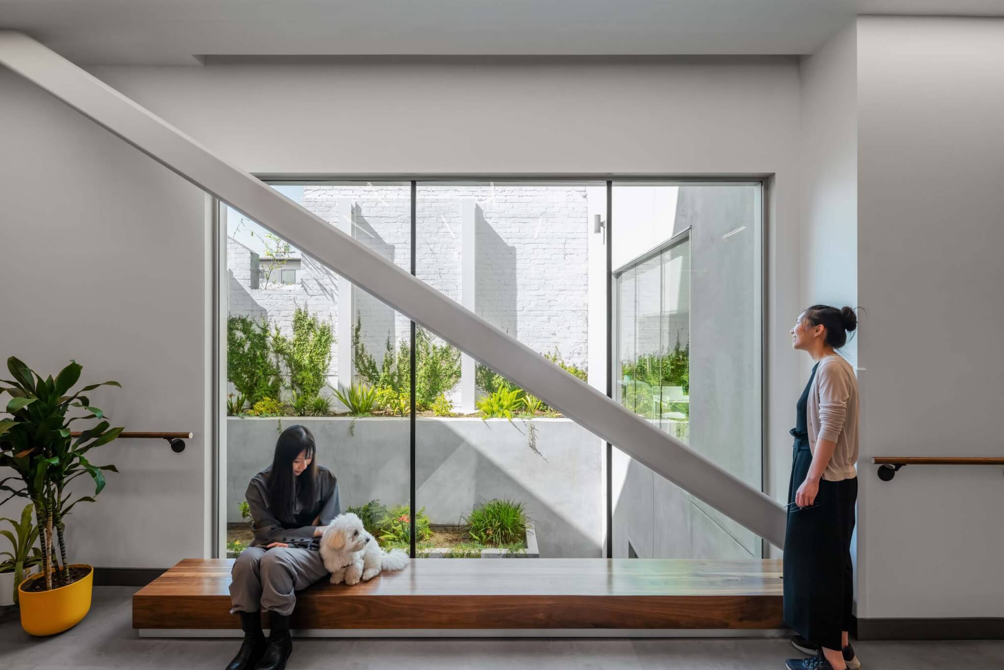 interior looking out to courtyard