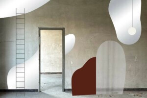 interior wall with glass and paint