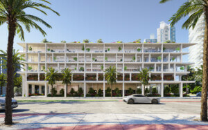 exterior view of office building in miami
